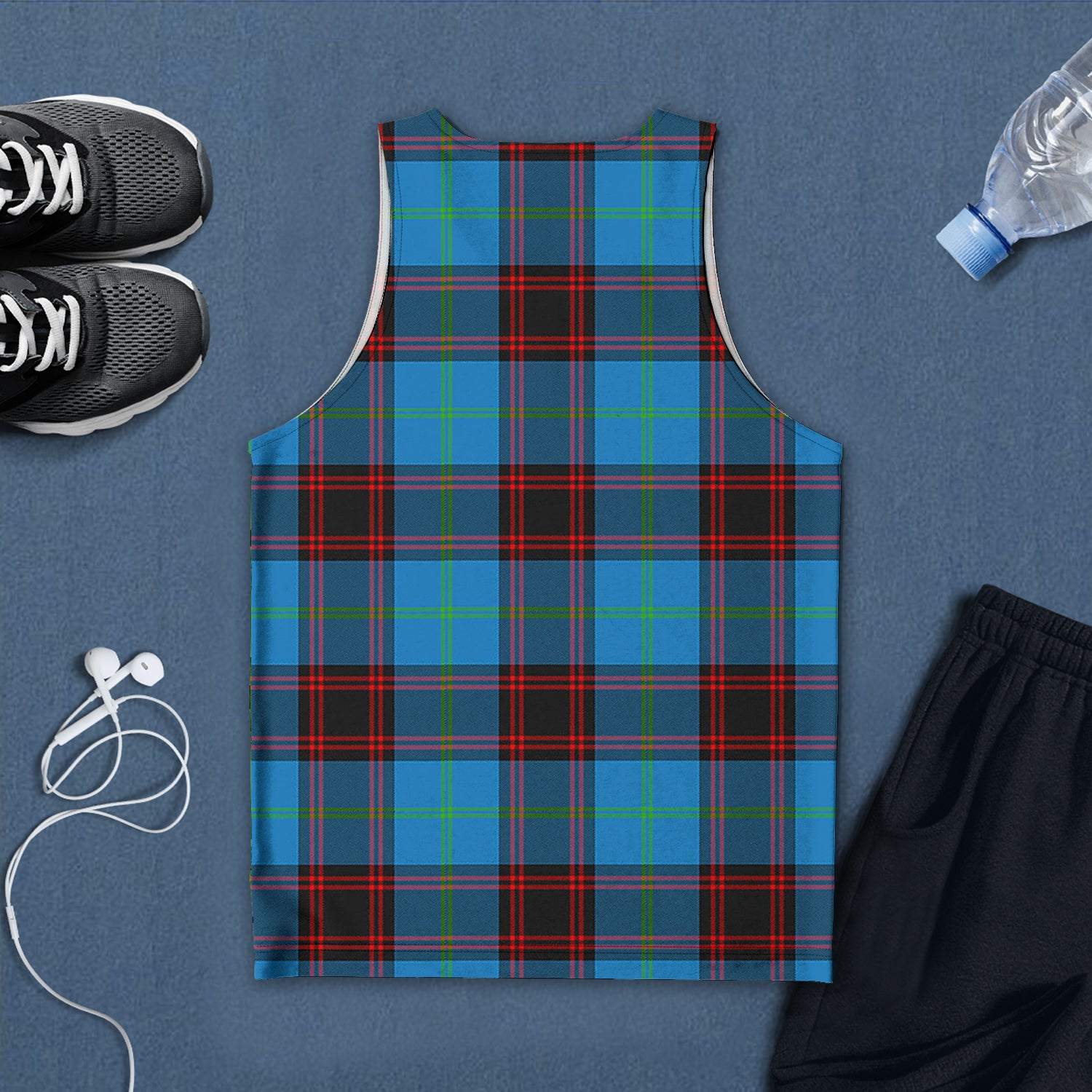 Wedderburn Tartan Mens Tank Top with Family Crest - Tartan Vibes Clothing