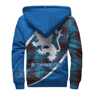 Wedderburn Family Crest Tartan Sherpa Hoodie Celebrate Saint Andrew's Day in Style - Tartan Vibes Clothing