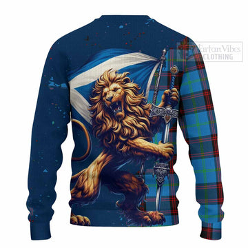 Wedderburn Tartan Family Crest Knitted Sweater with Scottish Majestic Lion - Tartan Vibes Clothing