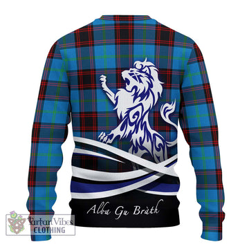 Wedderburn Tartan Ugly Sweater with Alba Gu Brath Regal Lion Emblem - Tartan Vibes Clothing