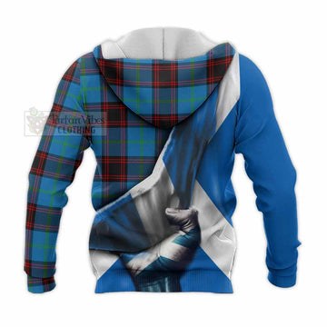 Wedderburn Tartan Knitted Hoodie with Family Crest Scotland Patriotic Style - Tartan Vibes Clothing