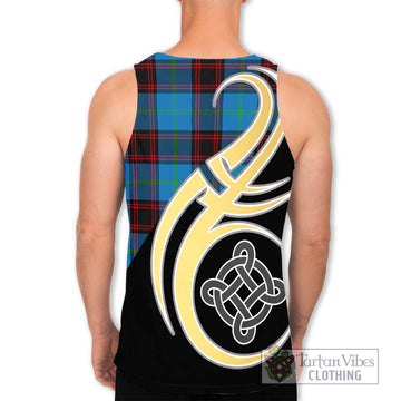 Wedderburn Tartan Men's Tank Top with Family Crest and Celtic Symbol Style - Tartan Vibes Clothing