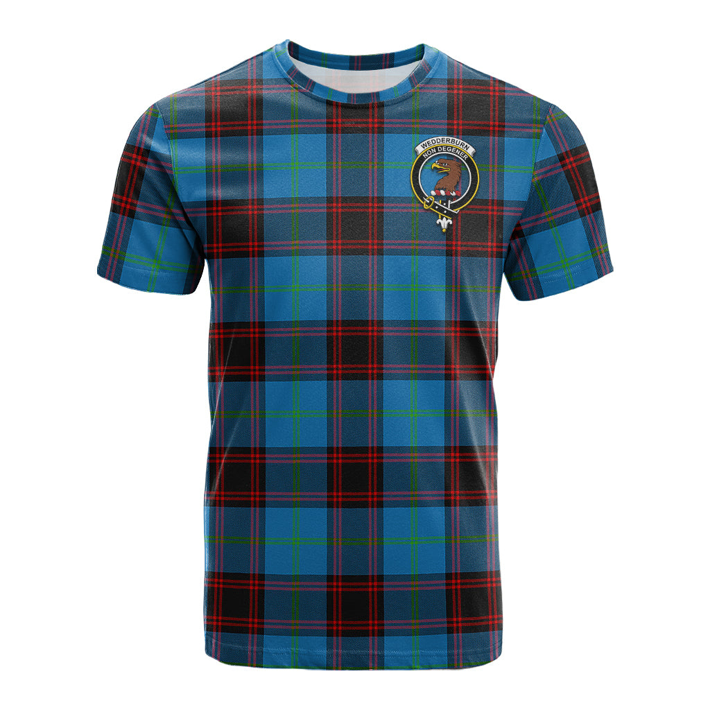 Wedderburn Tartan T-Shirt with Family Crest - Tartan Vibes Clothing