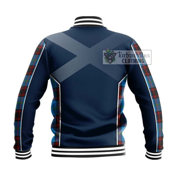 Wedderburn Tartan Baseball Jacket with Family Crest and Lion Rampant Vibes Sport Style - Tartan Vibes Clothing