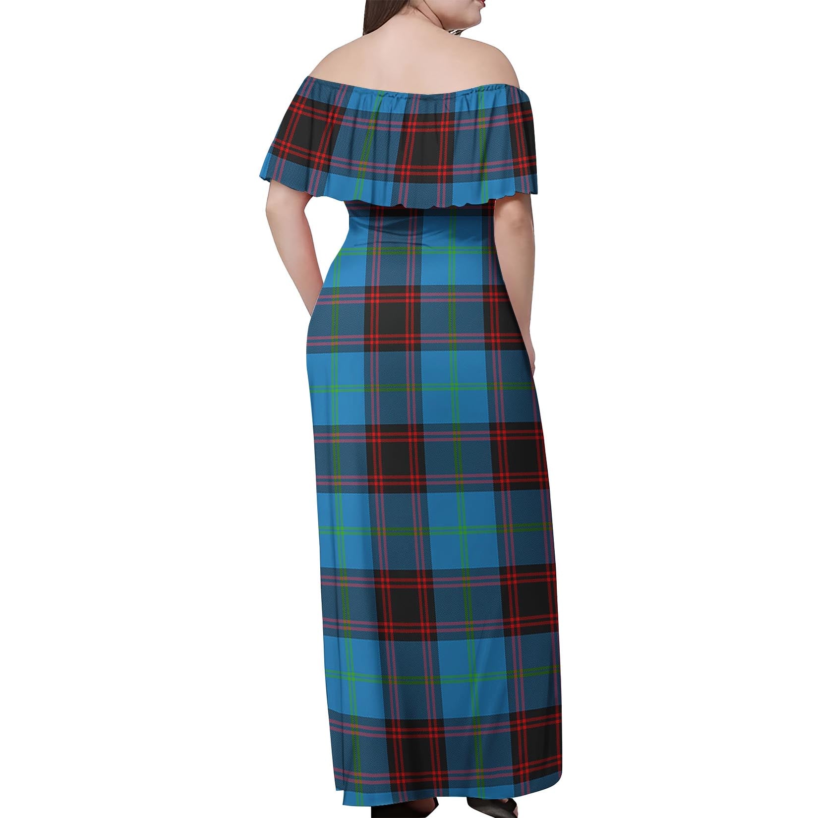 Wedderburn Tartan Off Shoulder Long Dress - Tartan Vibes Clothing