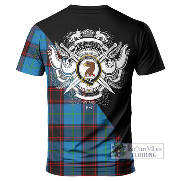 Wedderburn Tartan T-Shirt with Family Crest and Military Logo Style - Tartan Vibes Clothing