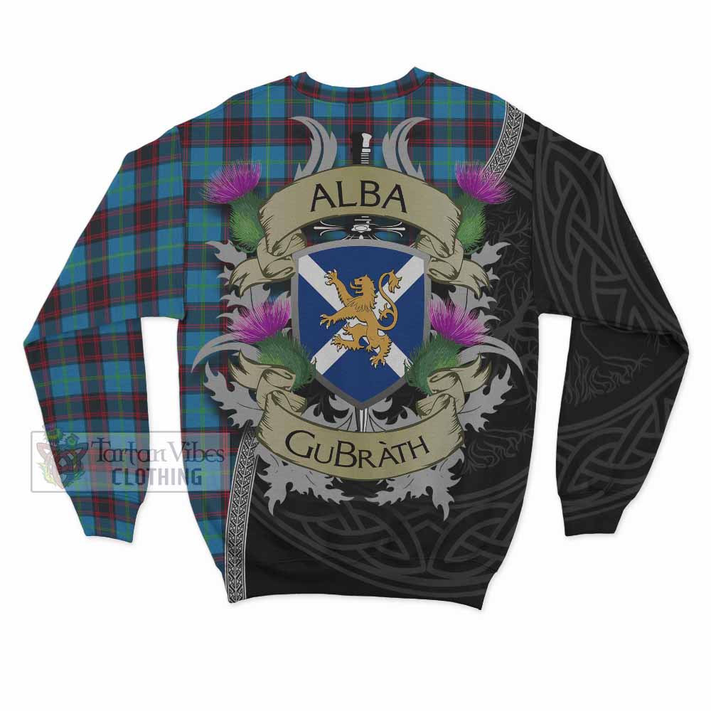 Wedderburn Tartan Family Crest Sweatshirt Lion Rampant Royal Thistle Shield Celtic Inspired - Tartan Vibes Clothing