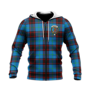 Wedderburn Tartan Knitted Hoodie with Family Crest Unisex Knitted Zip Hoodie - Tartan Vibes Clothing