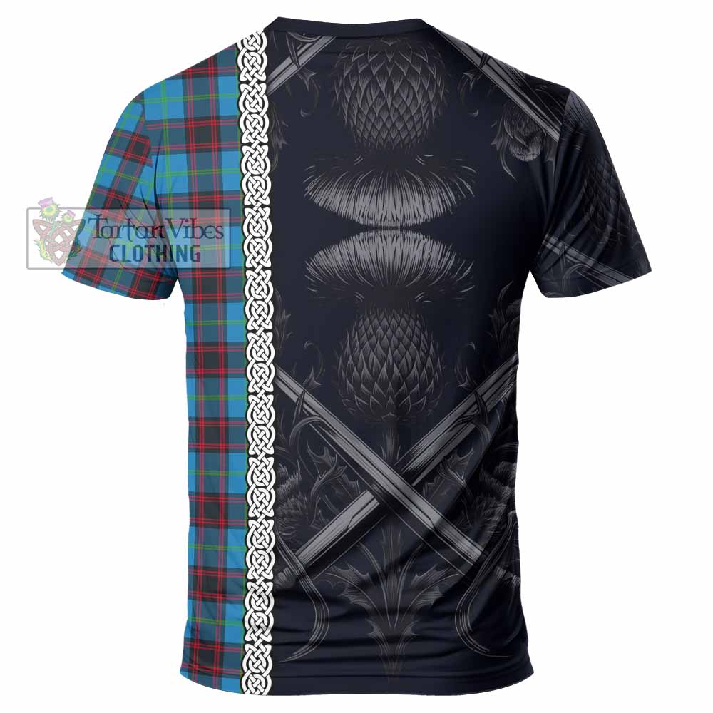 Wedderburn Tartan T-Shirt with Family Crest Cross Sword Thistle Celtic Vibes - Tartan Vibes Clothing