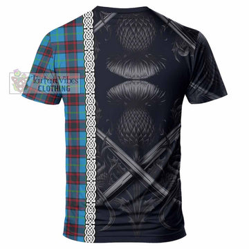 Wedderburn Tartan T-Shirt with Family Crest Cross Sword Thistle Celtic Vibes - Tartan Vibes Clothing