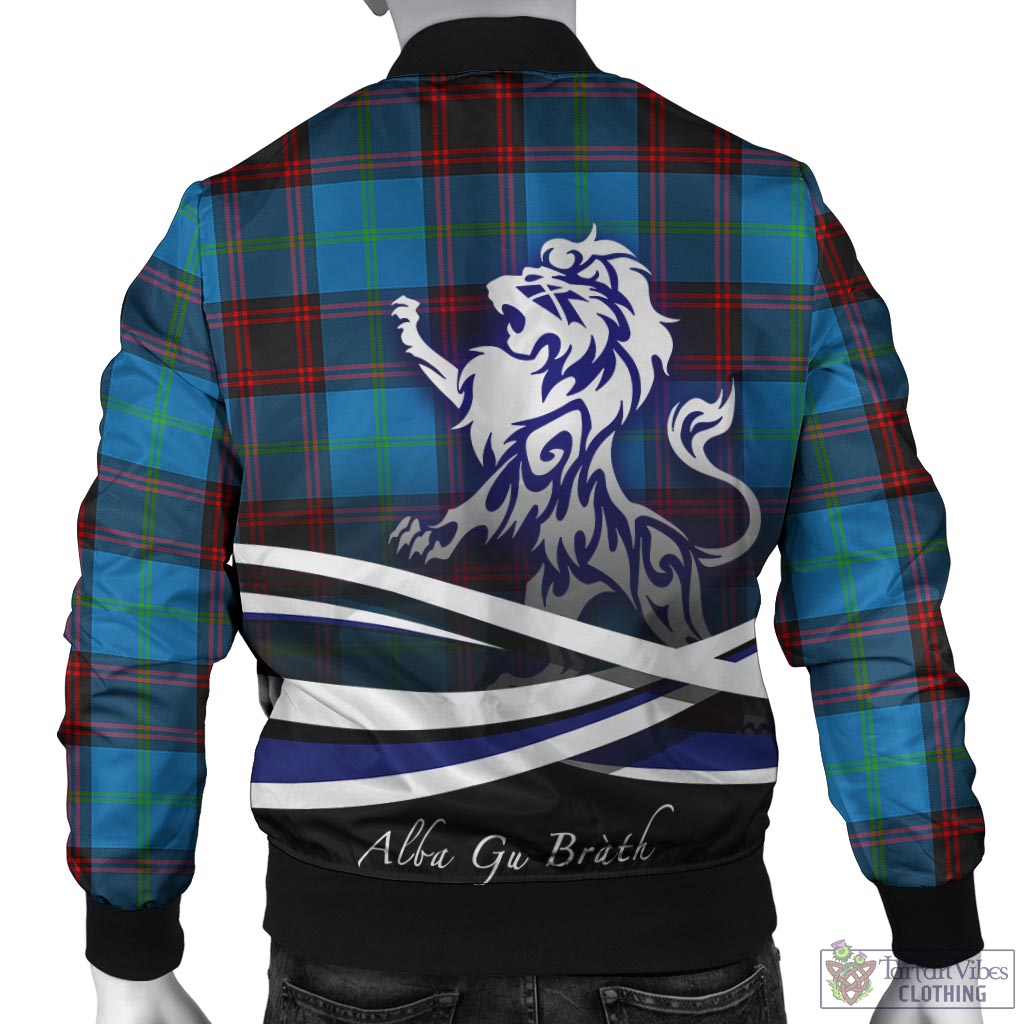 Wedderburn Tartan Bomber Jacket with Alba Gu Brath Regal Lion Emblem - Tartan Vibes Clothing