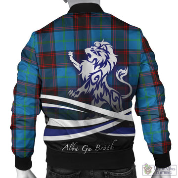 Wedderburn Tartan Bomber Jacket with Alba Gu Brath Regal Lion Emblem - Tartan Vibes Clothing