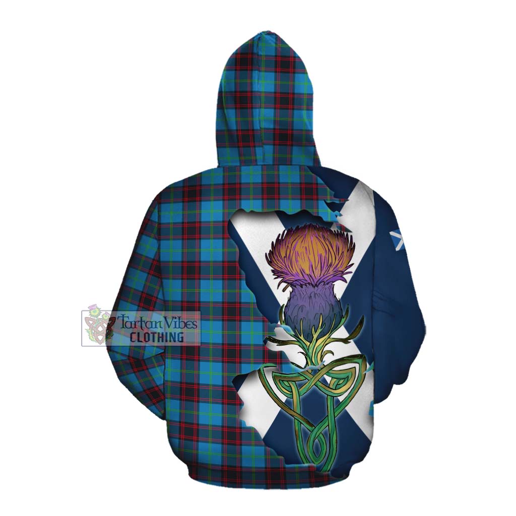Tartan Vibes Clothing Wedderburn Tartan Family Crest Cotton Hoodie Scottish Thistle Celtic Inspired