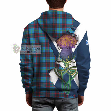 Tartan Vibes Clothing Wedderburn Tartan Family Crest Hoodie Scottish Thistle Celtic Inspired