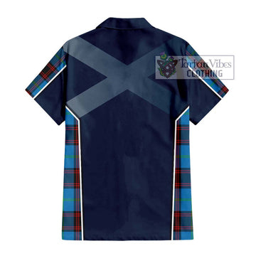 Wedderburn Tartan Hawaiian Shirt with Family Crest and Lion Rampant Vibes Sport Style - Tartan Vibes Clothing