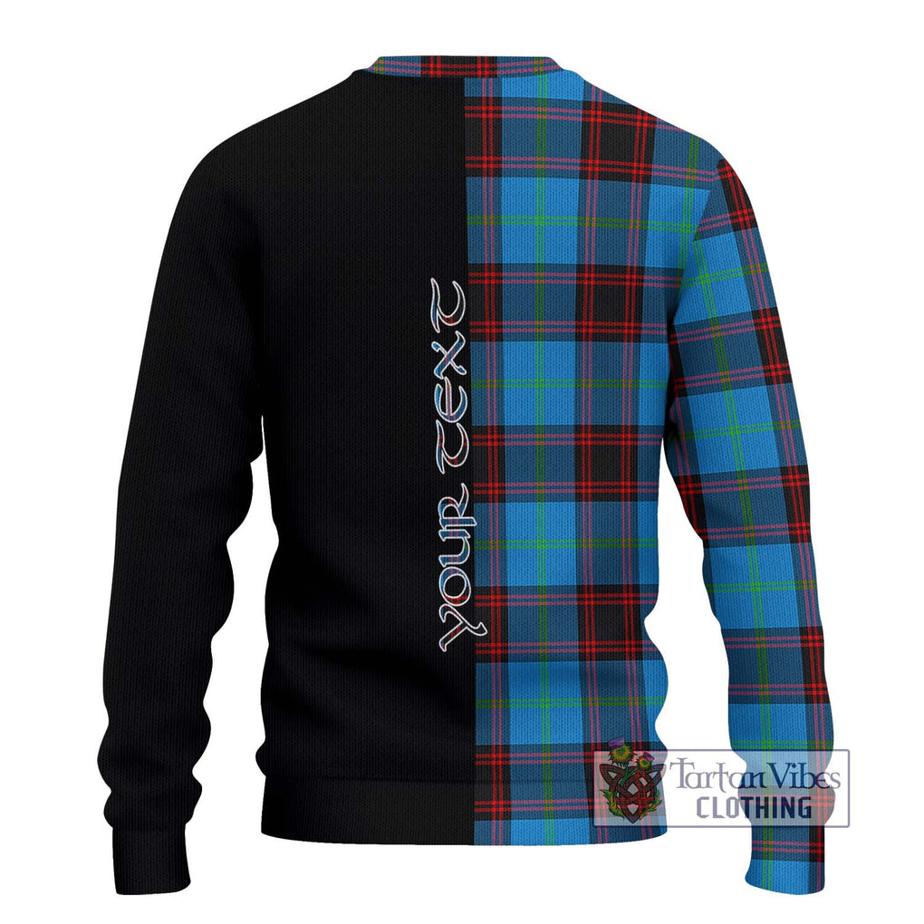 Wedderburn Tartan Ugly Sweater with Family Crest and Half Of Me Style - Tartan Vibes Clothing