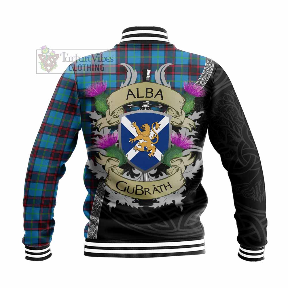 Wedderburn Tartan Family Crest Baseball Jacket Lion Rampant Royal Thistle Shield Celtic Inspired - Tartan Vibes Clothing