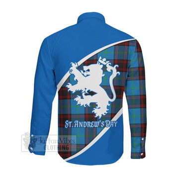Wedderburn Family Crest Tartan Long Sleeve Button Shirt Celebrate Saint Andrew's Day in Style Men's Shirt - Tartan Vibes Clothing