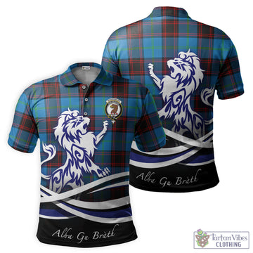 Wedderburn Tartan Polo Shirt with Alba Gu Brath Regal Lion Emblem - Tartan Vibes Clothing