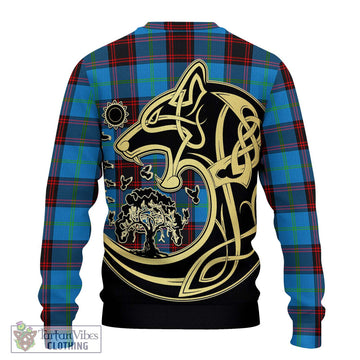 Wedderburn Tartan Ugly Sweater with Family Crest Celtic Wolf Style - Tartan Vibes Clothing