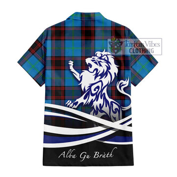 Wedderburn Tartan Hawaiian Shirt with Alba Gu Brath Regal Lion Emblem - Tartan Vibes Clothing