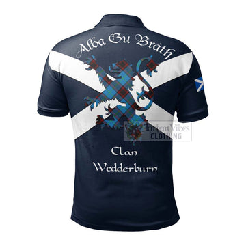 Wedderburn Tartan Lion Rampant Polo Shirt Proudly Display Your Heritage with Alba Gu Brath and Clan Name - Tartan Vibes Clothing