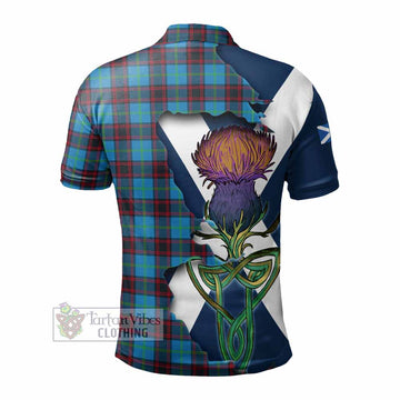 Tartan Vibes Clothing Wedderburn Tartan Family Crest Polo Shirt Scottish Thistle Celtic Inspired