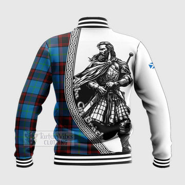 Wedderburn Tartan Clan Crest Baseball Jacket with Highlander Warrior Celtic Style - Tartan Vibes Clothing