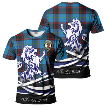 Wedderburn Tartan T-Shirt with Alba Gu Brath Regal Lion Emblem