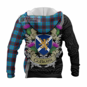Wedderburn Tartan Family Crest Knitted Hoodie Lion Rampant Royal Thistle Shield Celtic Inspired - Tartan Vibes Clothing