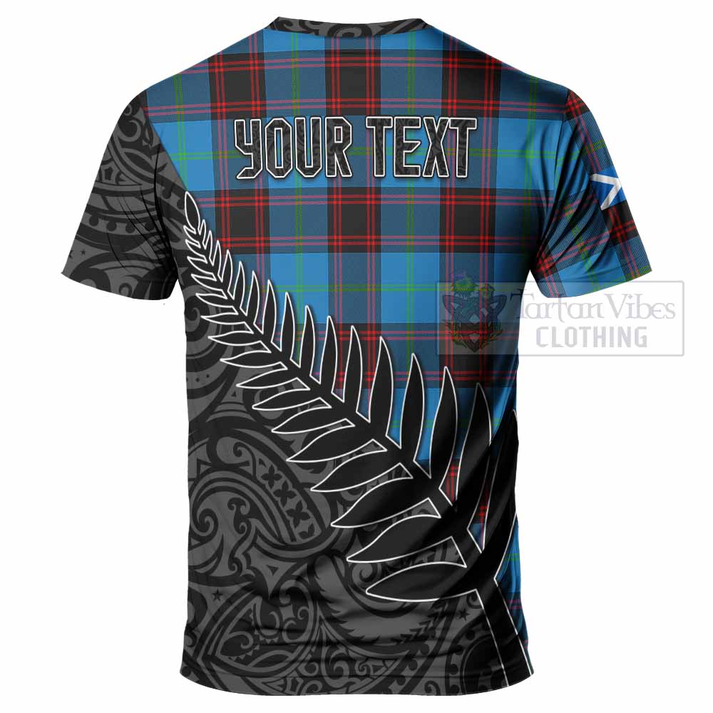 Wedderburn Crest Tartan T-Shirt with New Zealand Silver Fern Half Style - Tartan Vibes Clothing