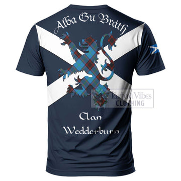 Wedderburn Tartan Lion Rampant T-Shirt Proudly Display Your Heritage with Alba Gu Brath and Clan Name - Tartan Vibes Clothing