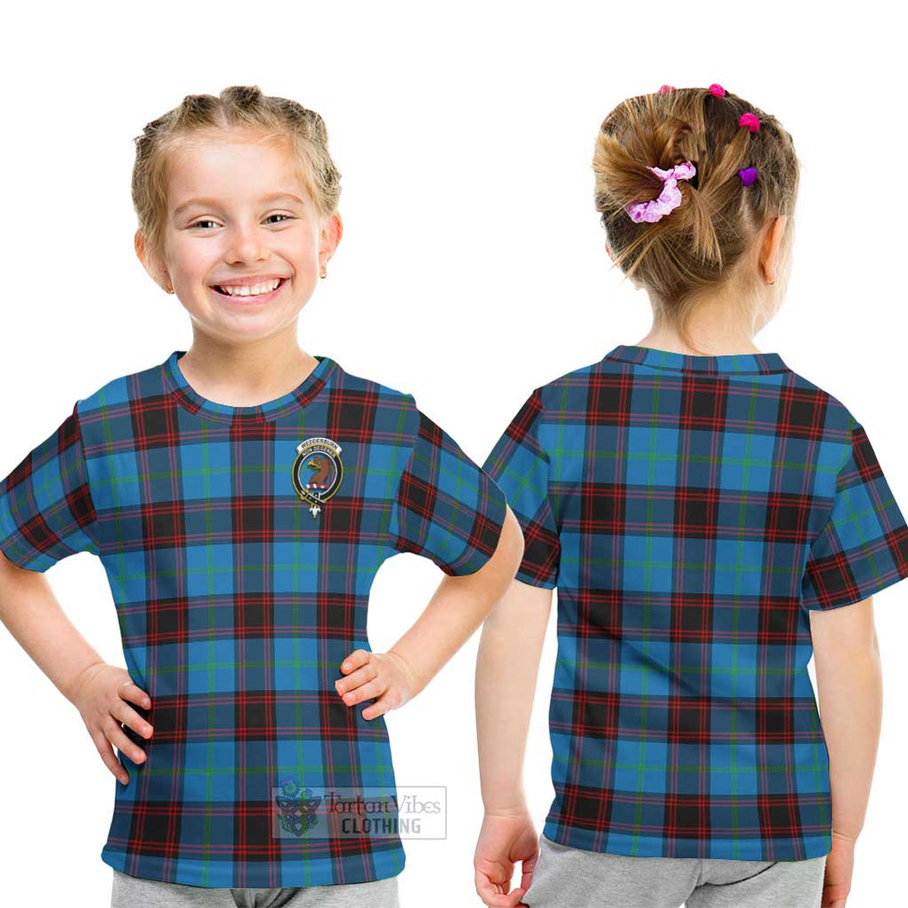 Wedderburn Tartan Kid T-Shirt with Family Crest - Tartan Vibes Clothing