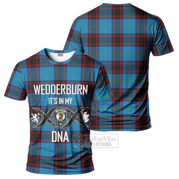 Wedderburn Tartan T-Shirt with Family Crest DNA In Me Style - Tartan Vibes Clothing