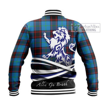 Wedderburn Tartan Baseball Jacket with Alba Gu Brath Regal Lion Emblem - Tartan Vibes Clothing