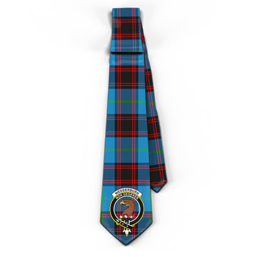 Wedderburn Tartan Classic Necktie with Family Crest - Tartan Vibes Clothing