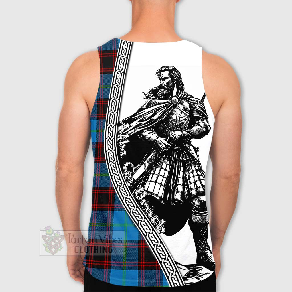 Wedderburn Tartan Clan Crest Men's Tank Top with Highlander Warrior Celtic Style - Tartan Vibes Clothing