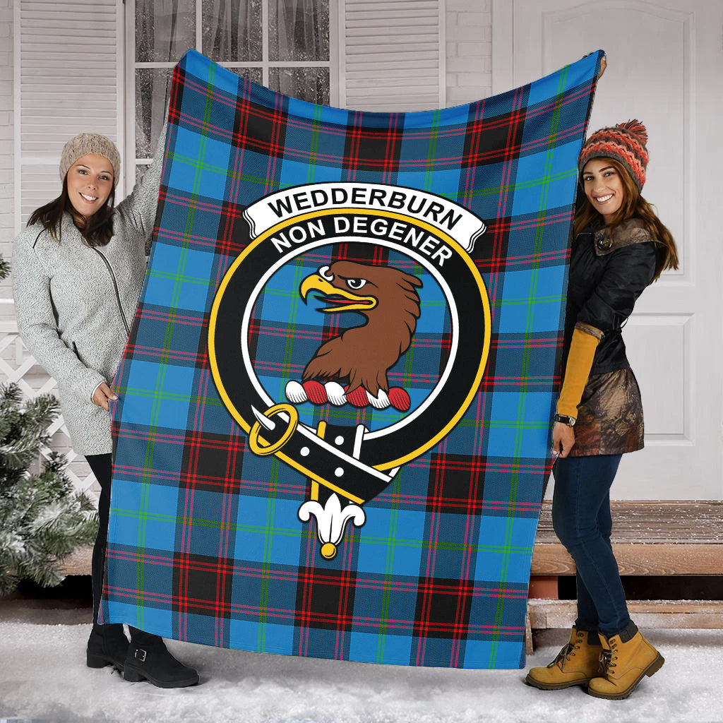 Wedderburn Tartan Blanket with Family Crest - Tartan Vibes Clothing