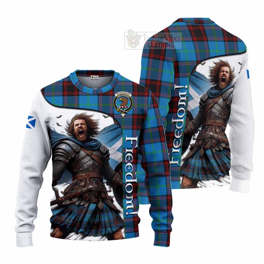 Wedderburn Crest Tartan Knitted Sweater Inspired by the Freedom of Scottish Warrior - Tartan Vibes Clothing