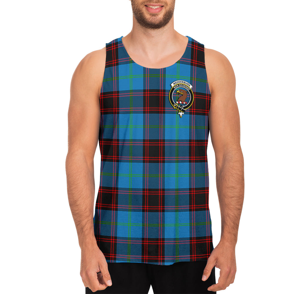 Wedderburn Tartan Mens Tank Top with Family Crest - Tartan Vibes Clothing