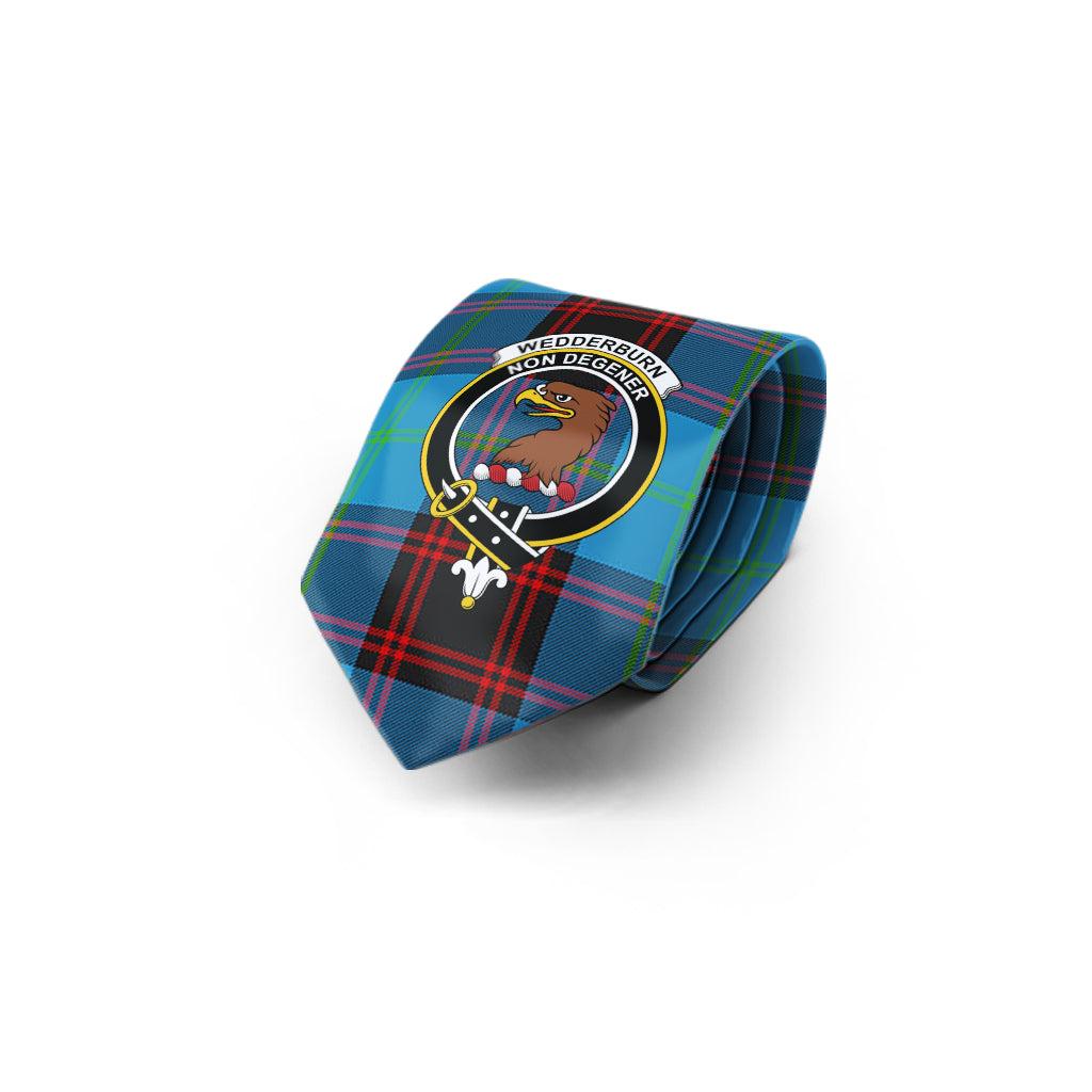 Wedderburn Tartan Classic Necktie with Family Crest - Tartan Vibes Clothing