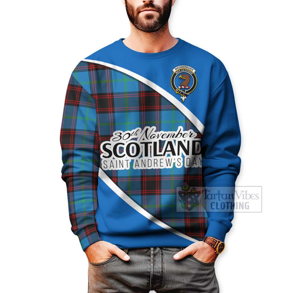 Wedderburn Family Crest Tartan Sweatshirt Celebrate Saint Andrew's Day in Style - Tartan Vibes Clothing