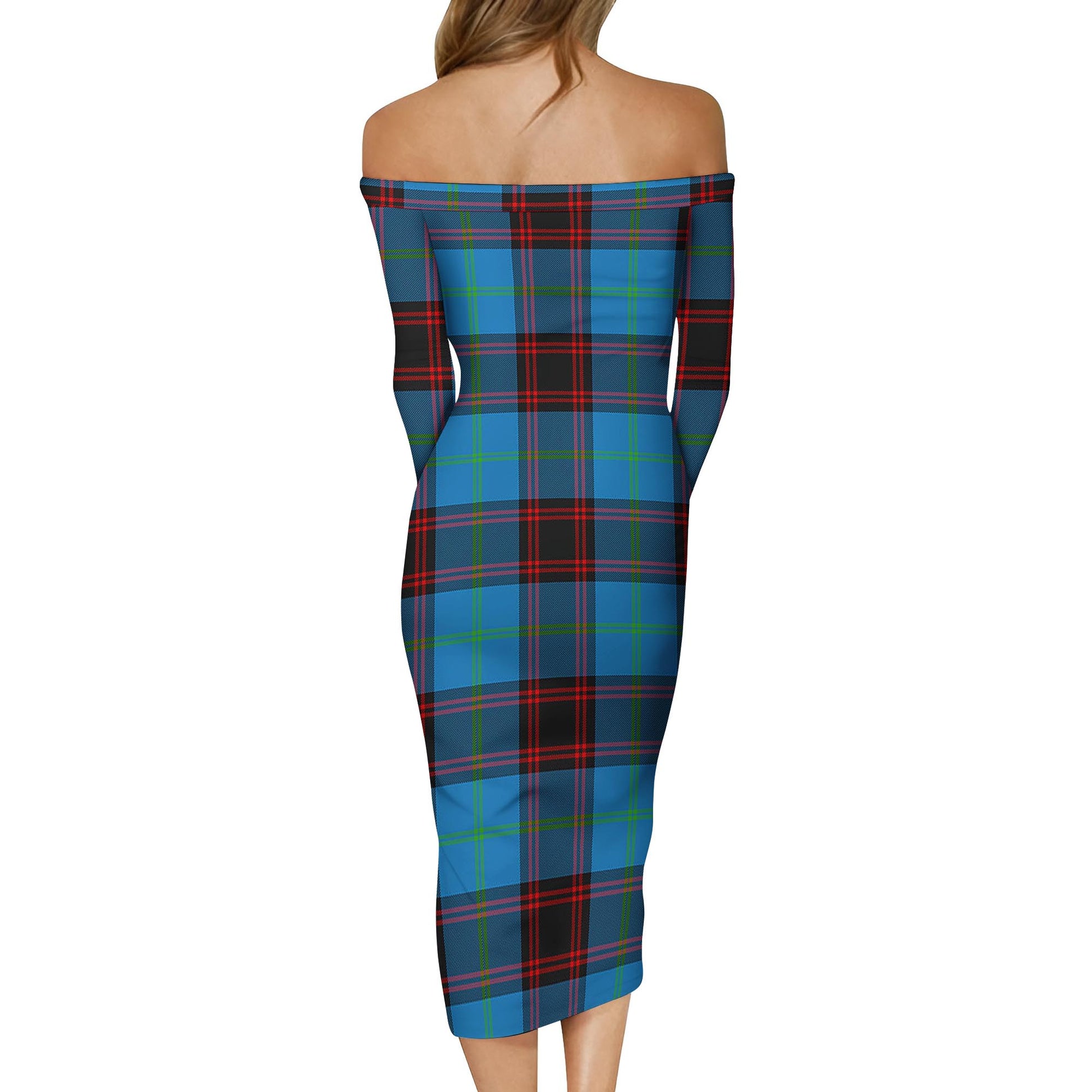 Wedderburn Tartan Off Shoulder Lady Dress - Tartan Vibes Clothing