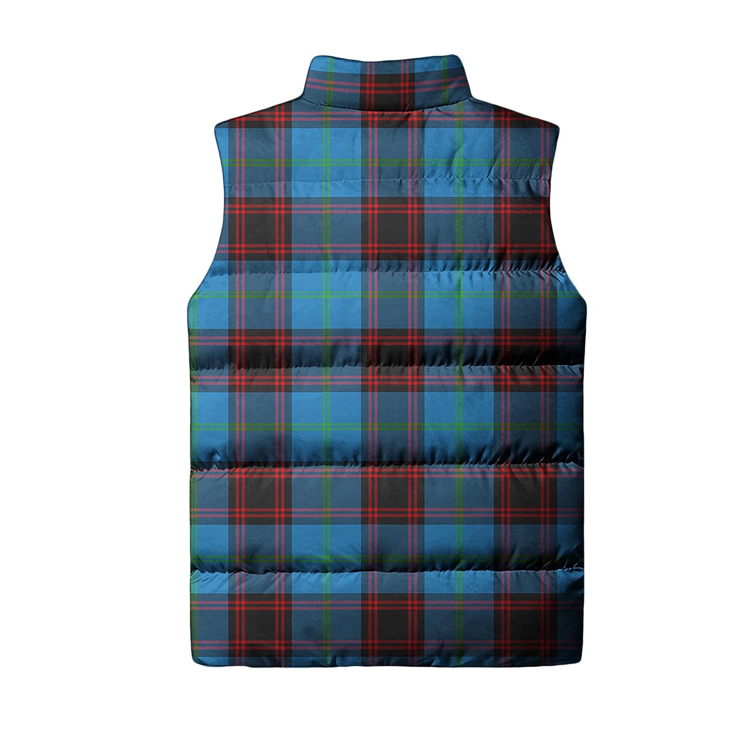 Wedderburn Tartan Sleeveless Puffer Jacket with Family Crest - Tartanvibesclothing