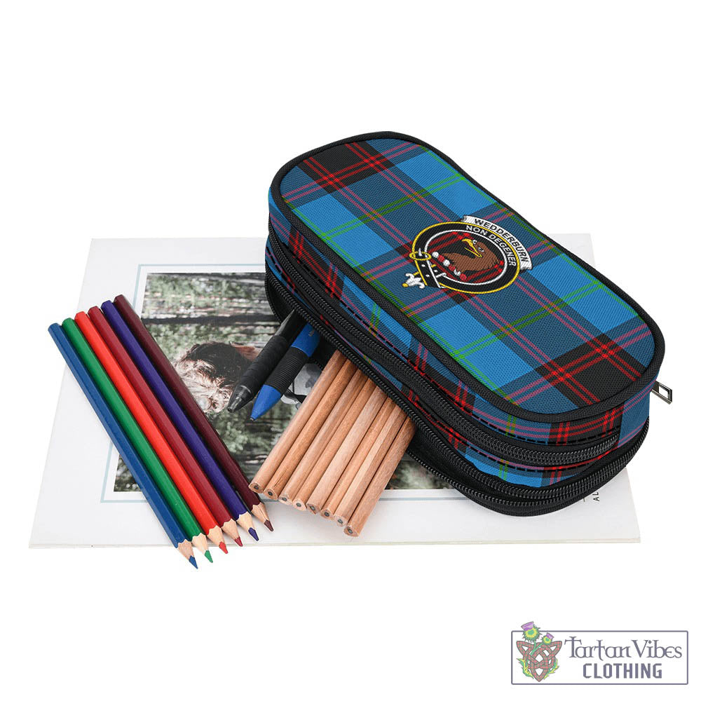 Wedderburn Tartan Pen and Pencil Case with Family Crest - Tartan Vibes Clothing
