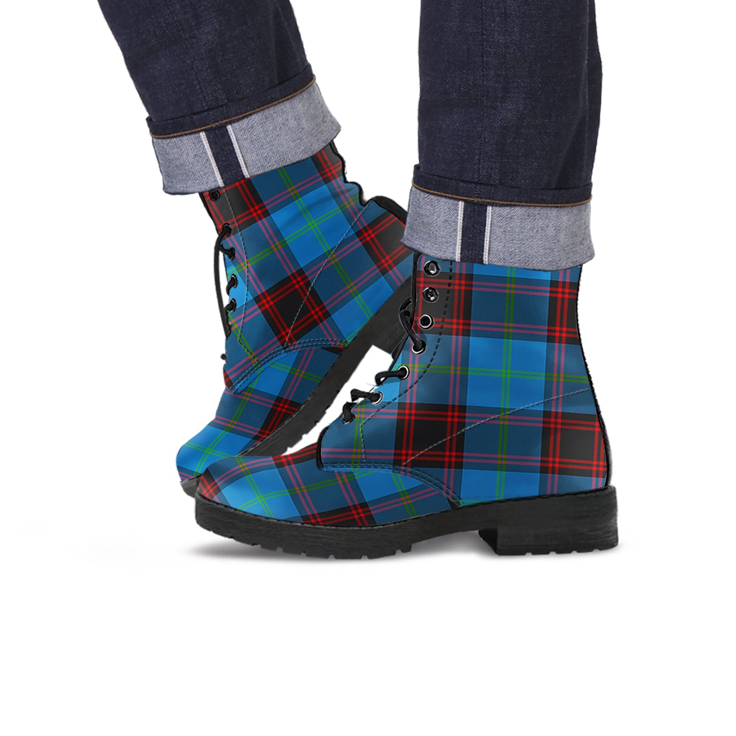 Wedderburn Tartan Leather Boots - Tartan Vibes Clothing