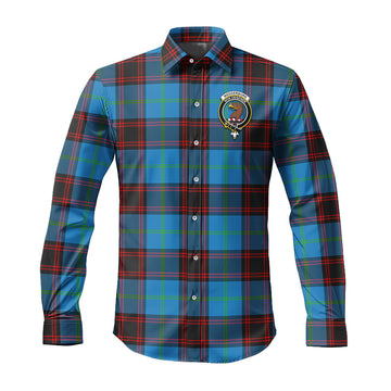 Wedderburn Tartan Long Sleeve Button Up Shirt with Family Crest Men's Shirt - Tartan Vibes Clothing