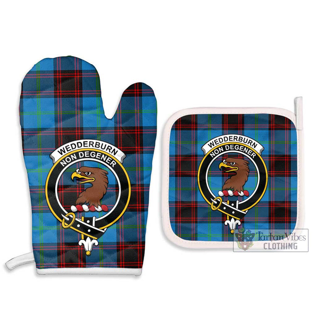 Wedderburn Tartan Combo Oven Mitt & Pot-Holder with Family Crest - Tartan Vibes Clothing