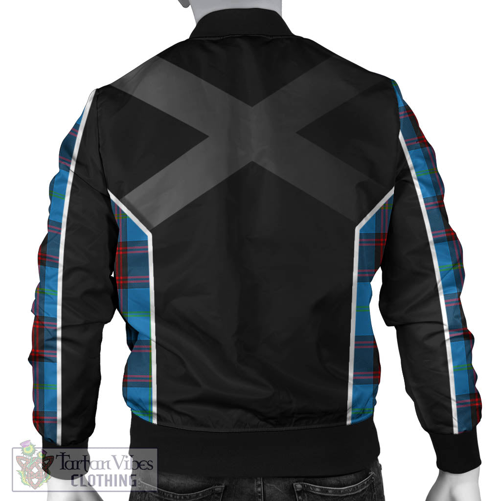 Wedderburn Tartan Bomber Jacket with Family Crest and Scottish Thistle Vibes Sport Style - Tartan Vibes Clothing