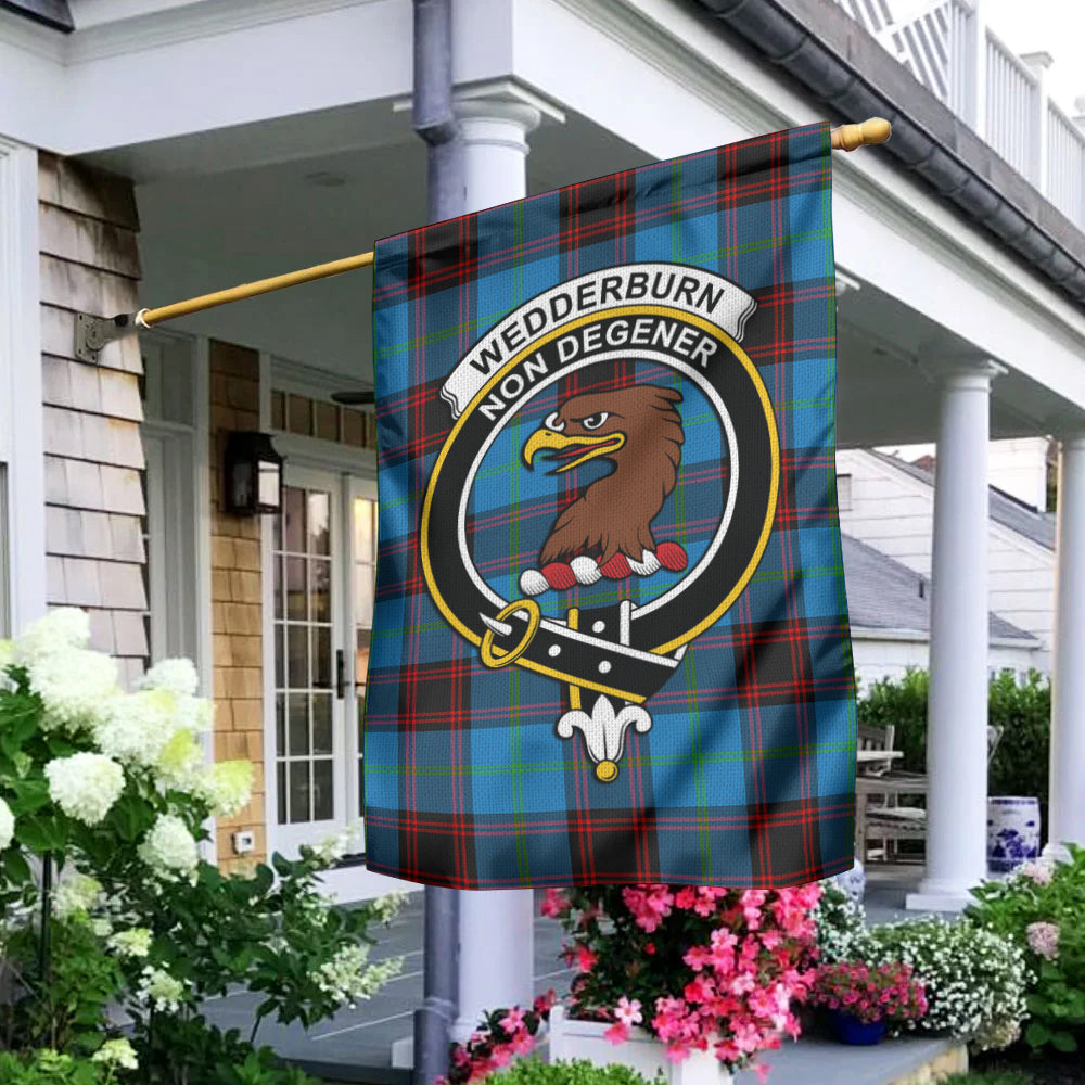 Wedderburn Tartan Flag with Family Crest - Tartan Vibes Clothing